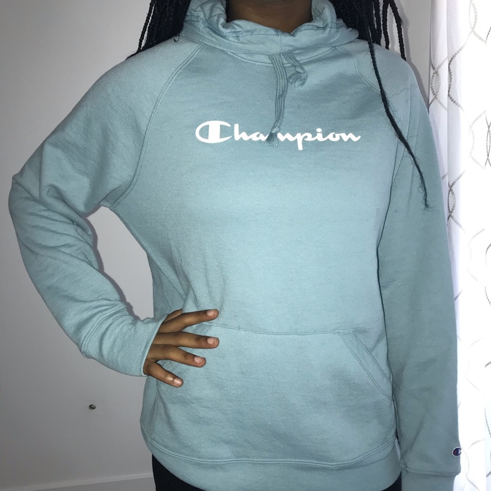 BRAND NEW TURQUOISE AUTHENTIC CHAMPION HOODIE